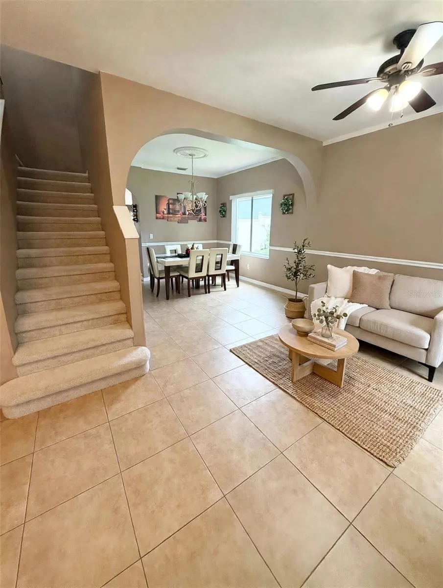 upstairs and living room
