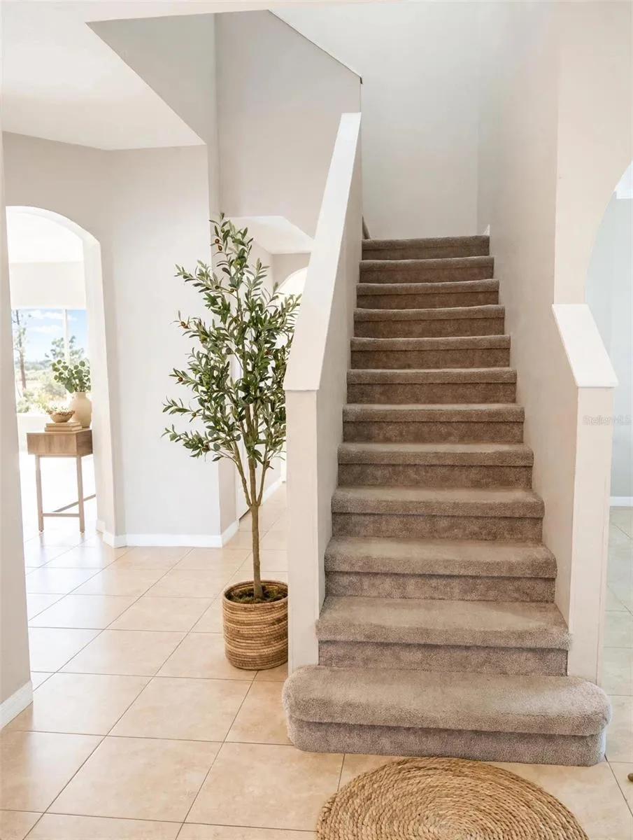 upstairs