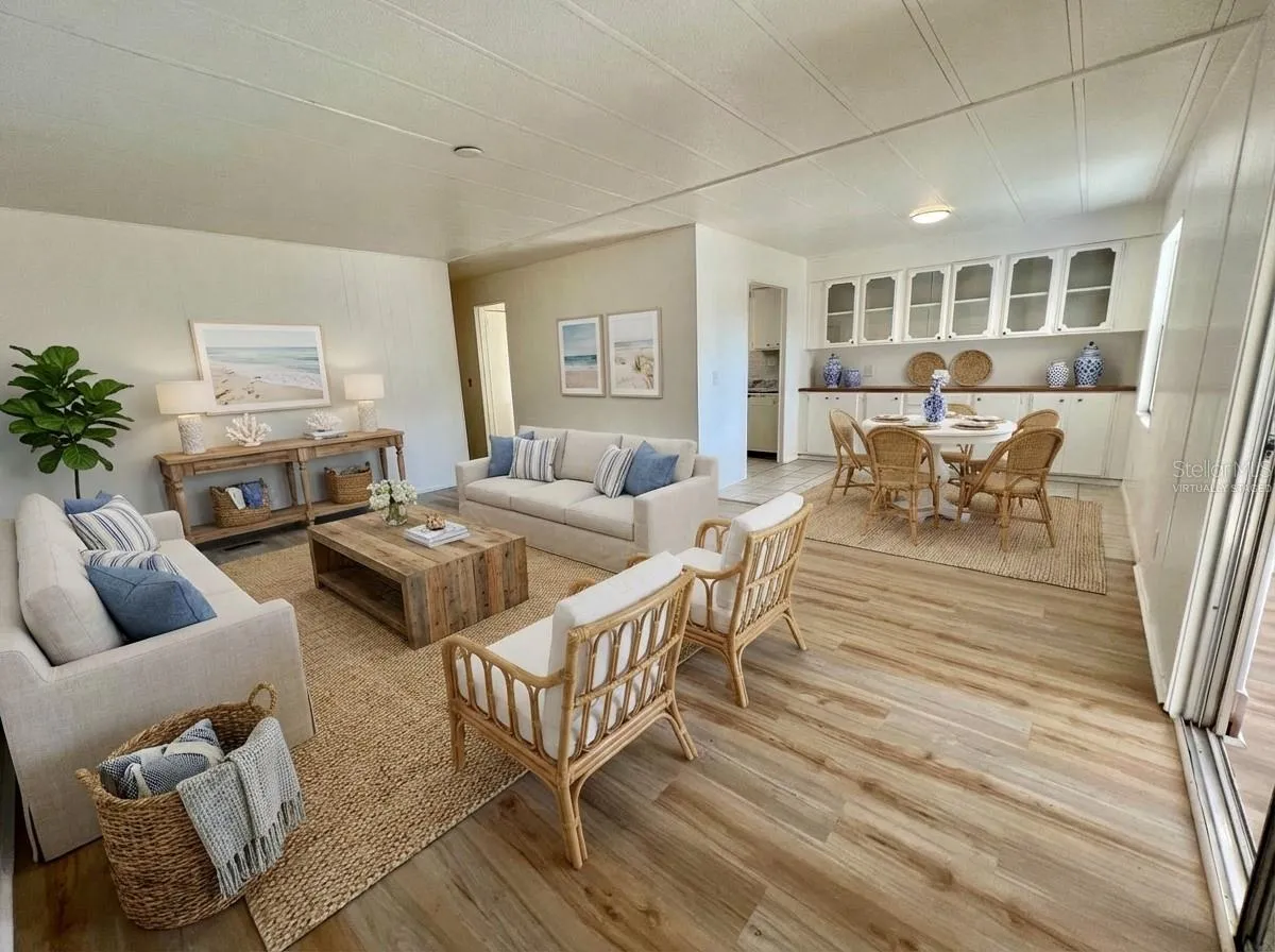 Virtually Staged - Living Room & Dining Room