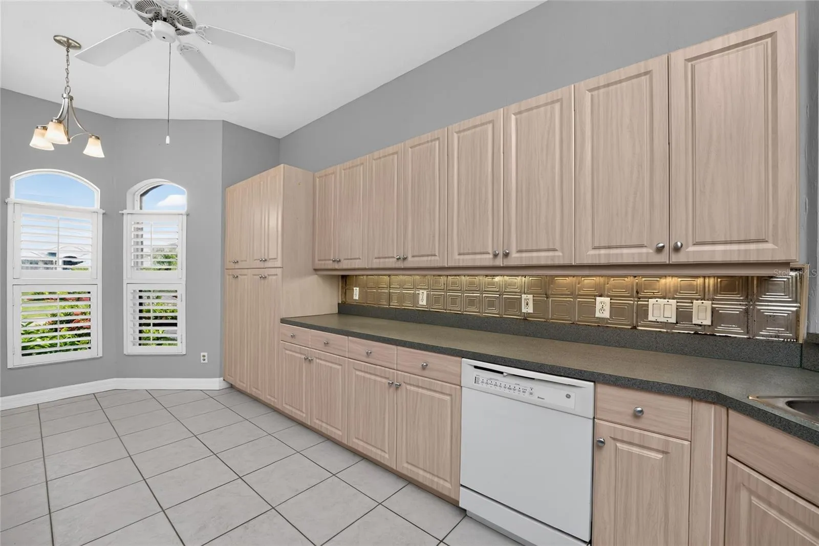 Kitchen with dinette in the background.