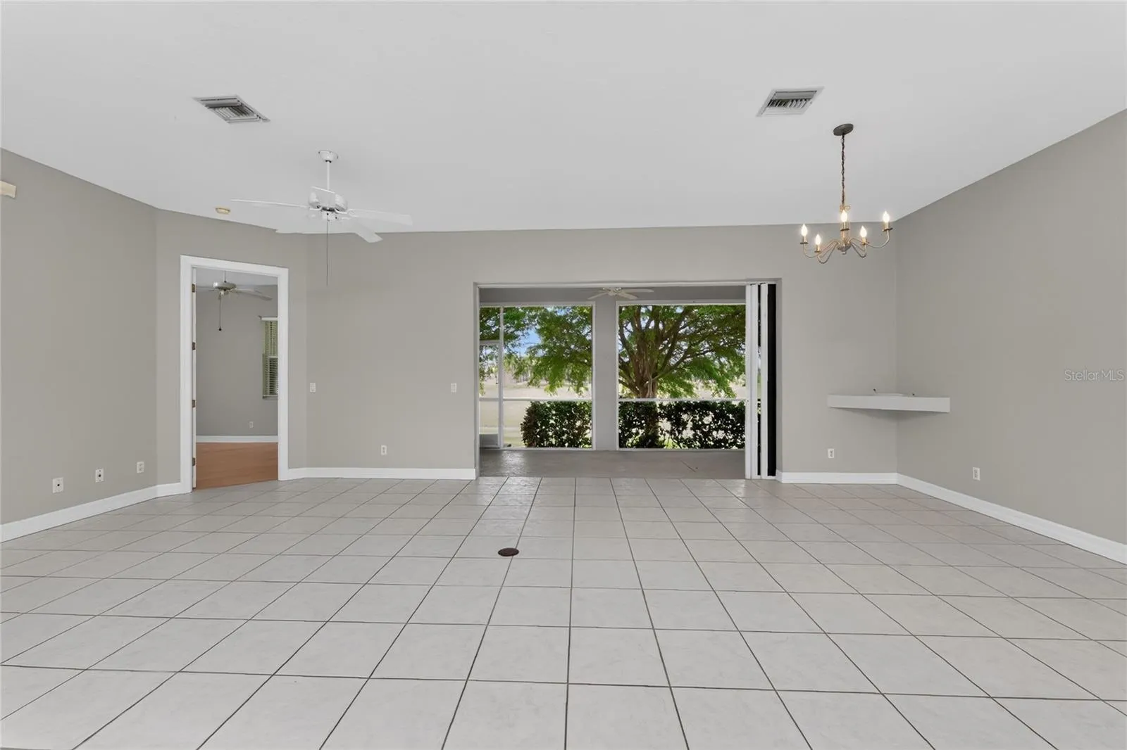 Great room and dining area.