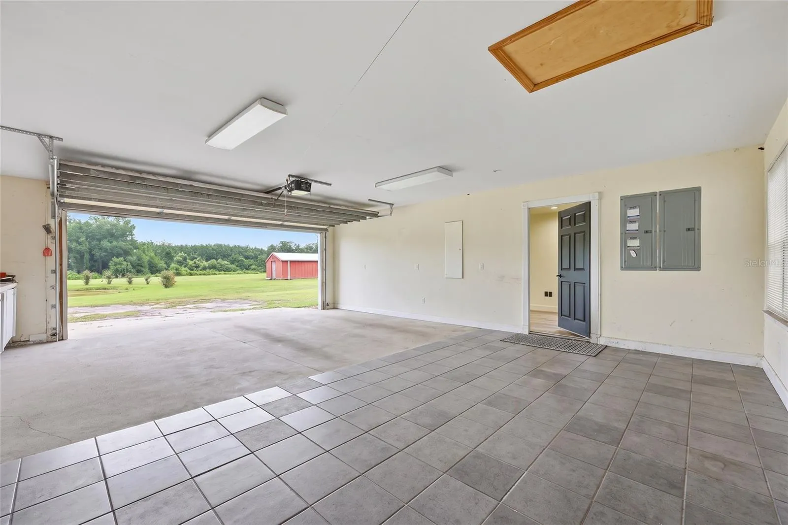 Opens to back of property