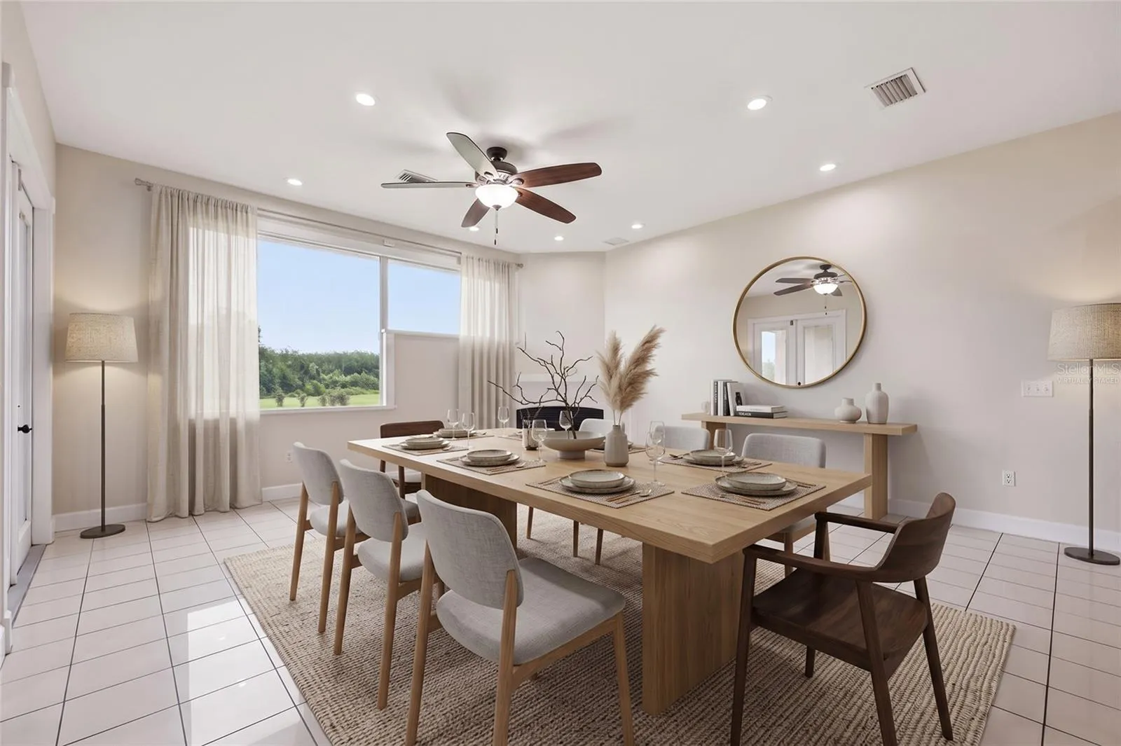 virtually staged kitchen eat in area