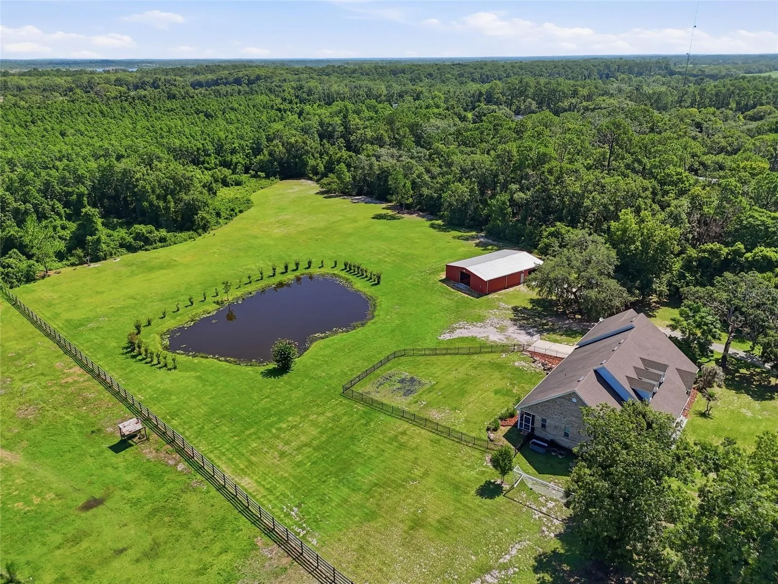 Fish in your private pond with Talapia and Large Mouth Bass