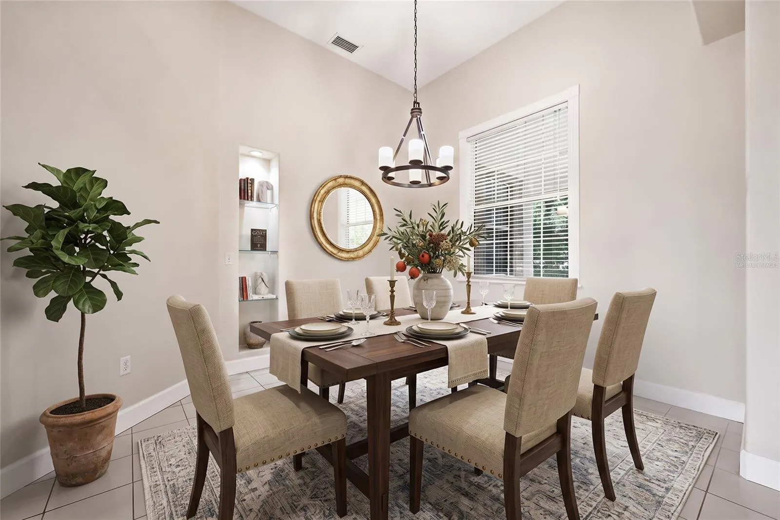 virtually staged formal Dining Room