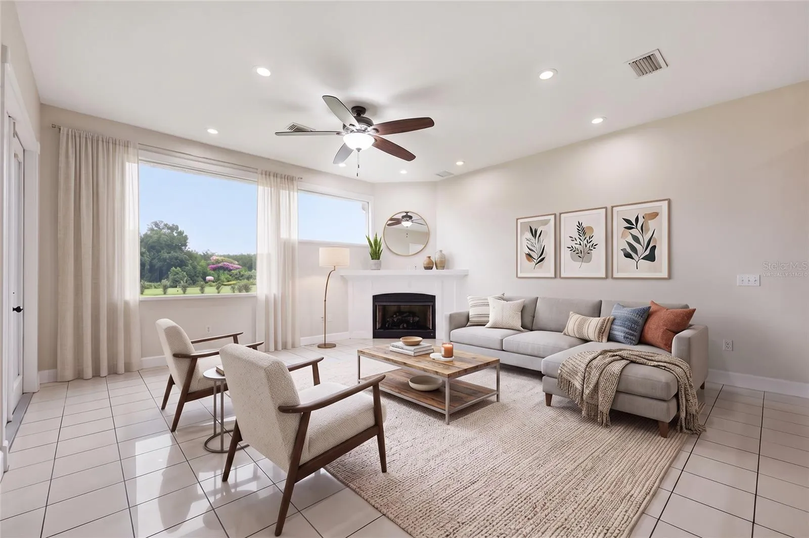 virtually staged Family Room