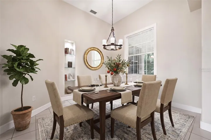 virtually staged formal Dining Room
