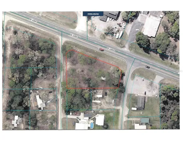 subject property outlined in red.