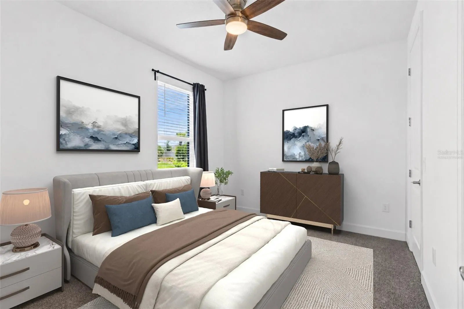 Virtually Staged Image. Bedroom 2.