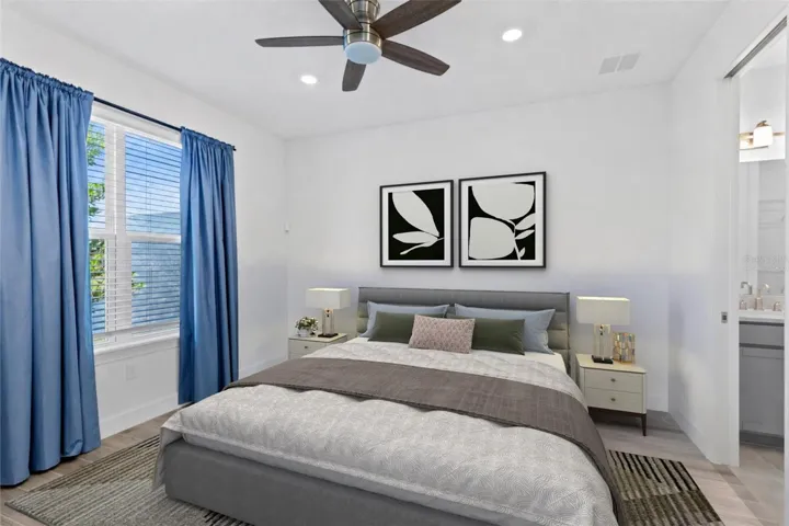 Virtually Staged Image. Primary Bedroom