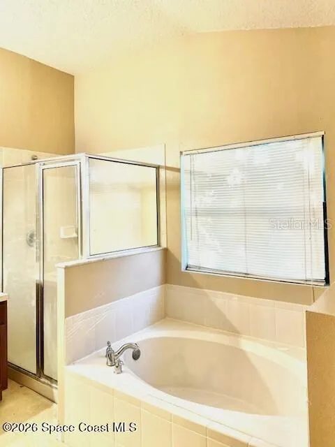 Primary Suite Bathroom with double sinks!