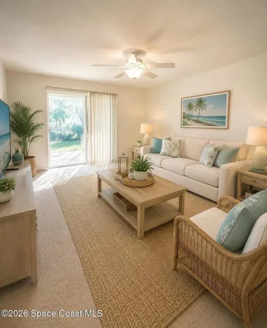 Virtually Staged Family Room