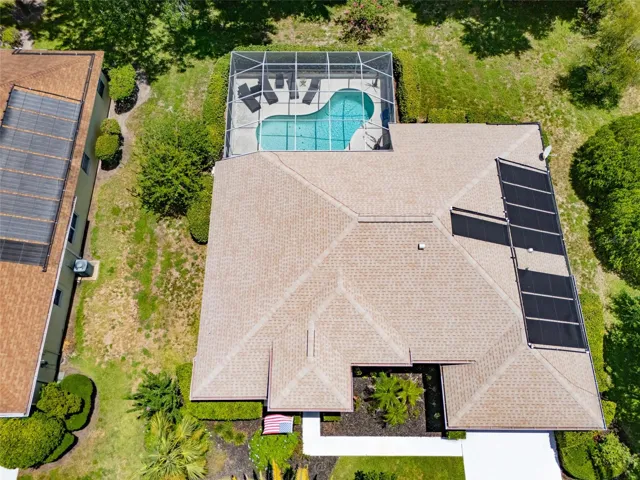 Solar panels to heat pool