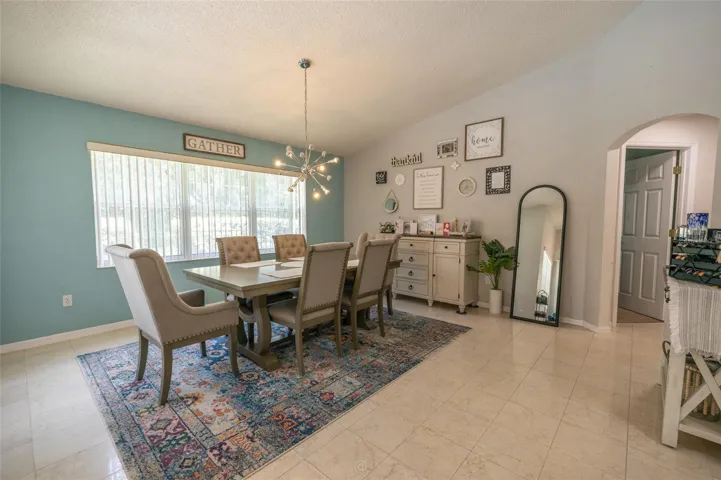 Spacious dining area