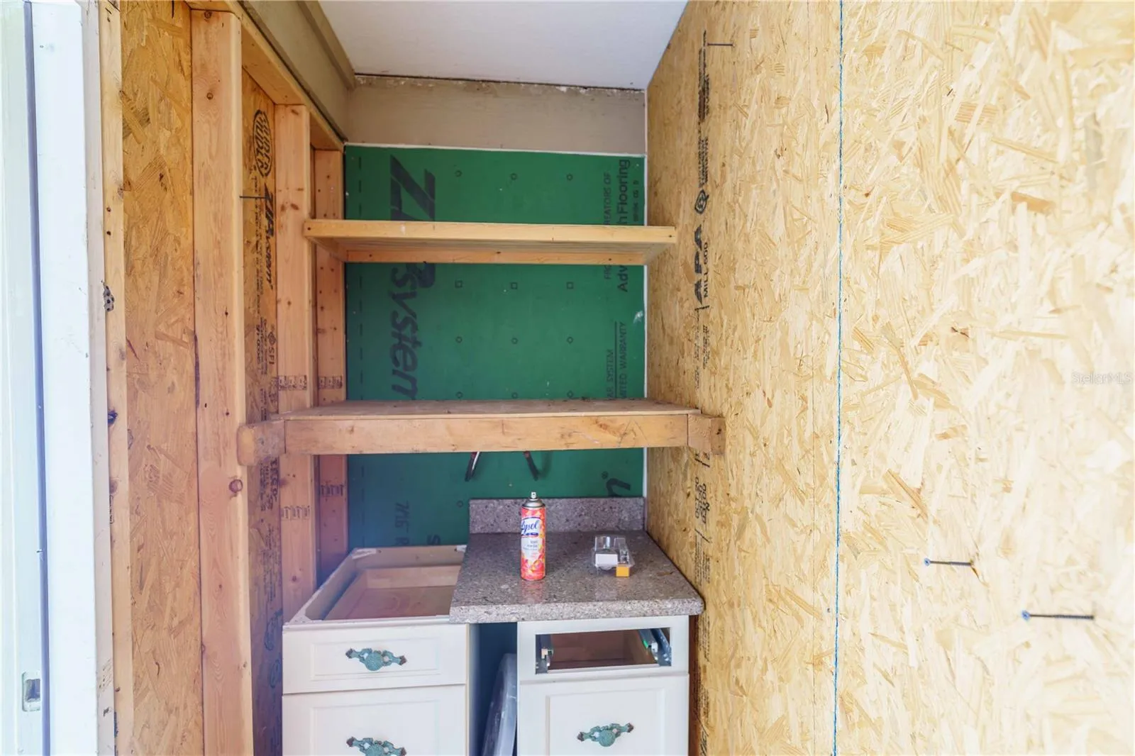 Storage room in back of house
