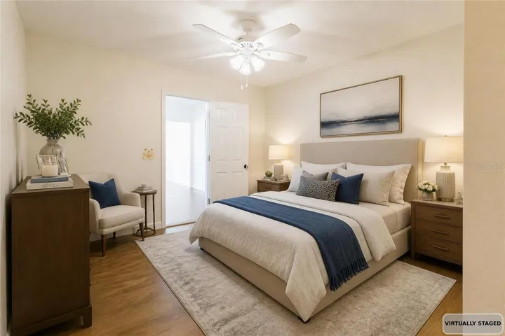 Virtually staged bedroom 2