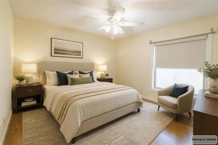 Virtually staged bedroom 3