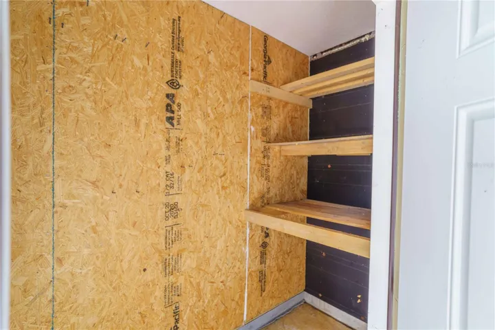 Storage room in back of house