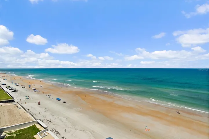 Large oceanfront balcony with long views