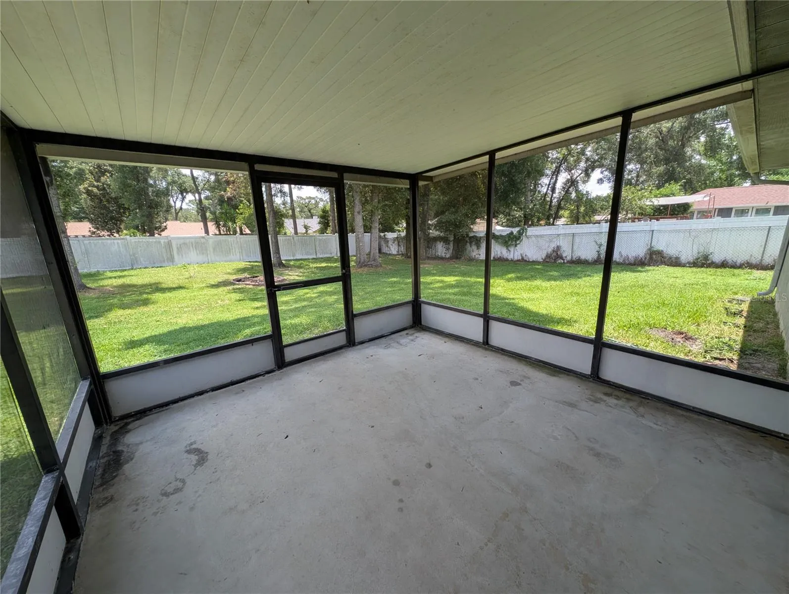 Screened back porch