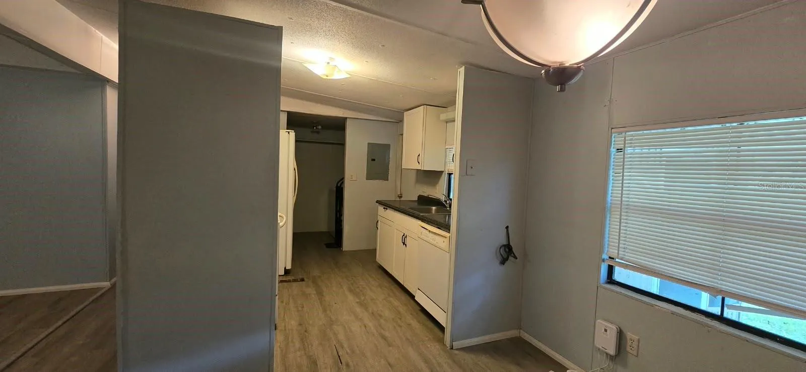 View into kitchen from dining room