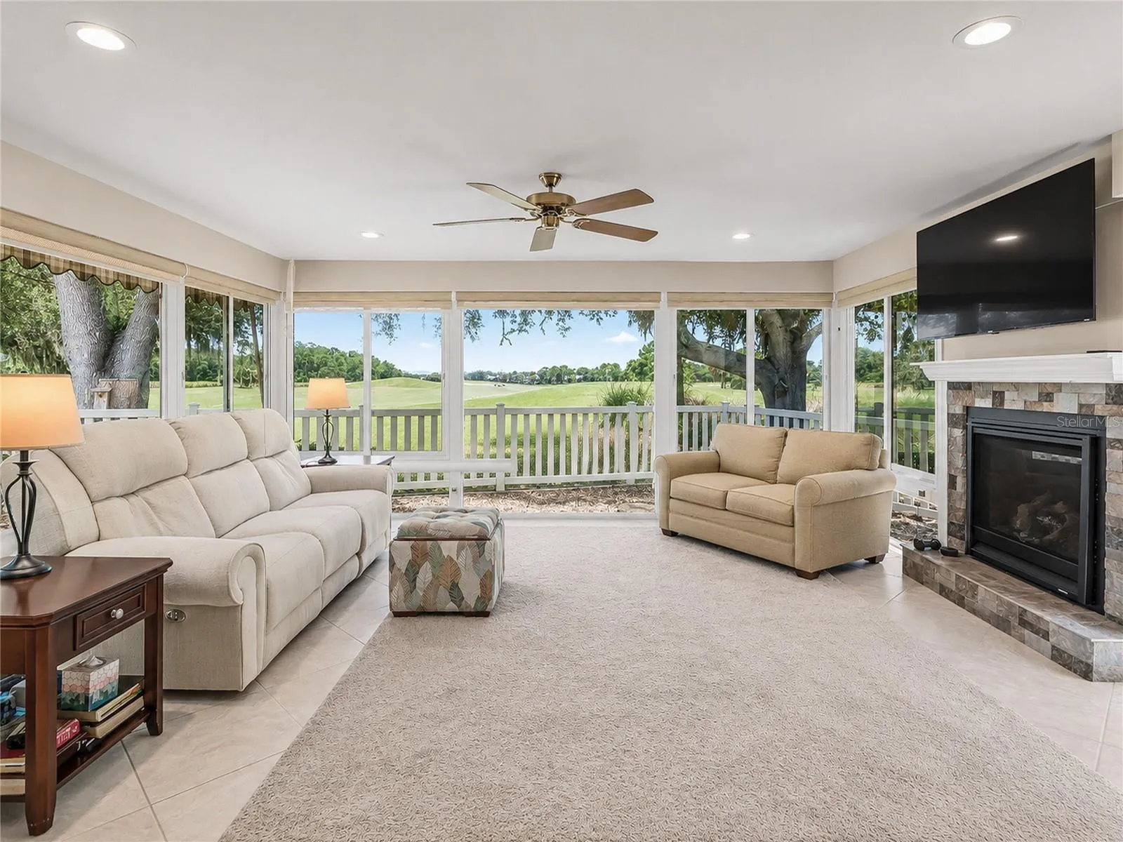 HUGE SUNROOM with GAS FIREPLACE - STUNNING VIEWS!!