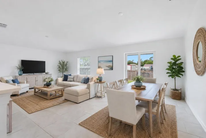 Virtually Staged Living Room & Dining Room