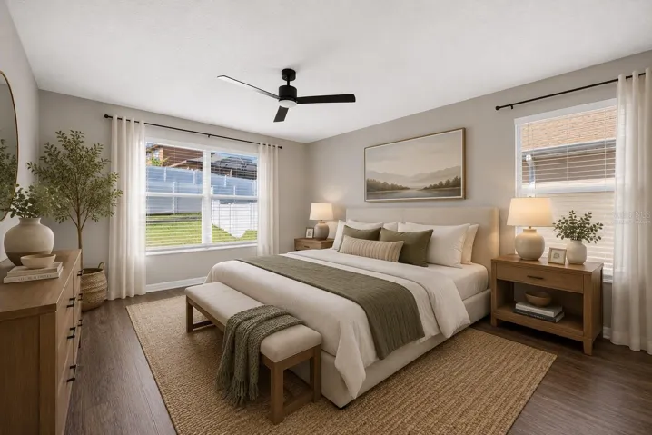 Virtually Staged Downstairs Primary Suite