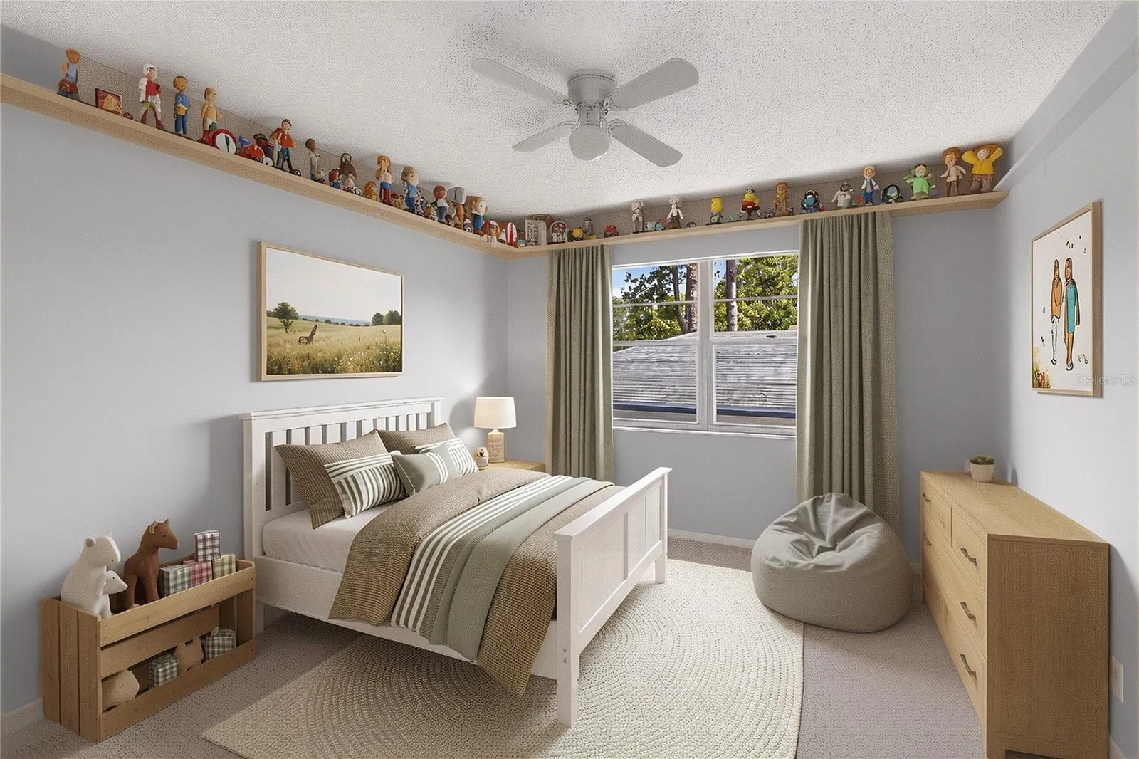 Bedroom #2 - (11x 12) - virtual stage