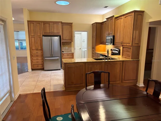 Kitchen with stainless appliances