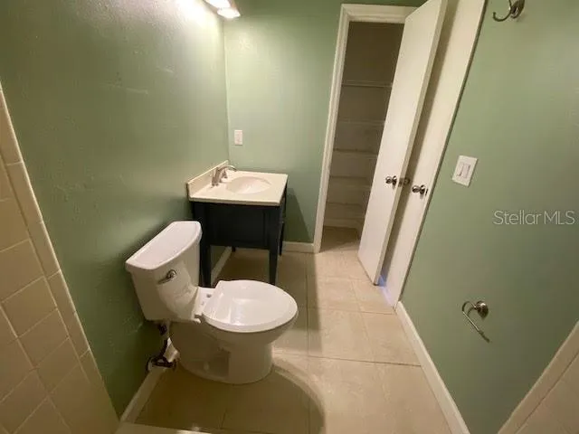 Primary Bathroom Picture 2 with Linen Closet.