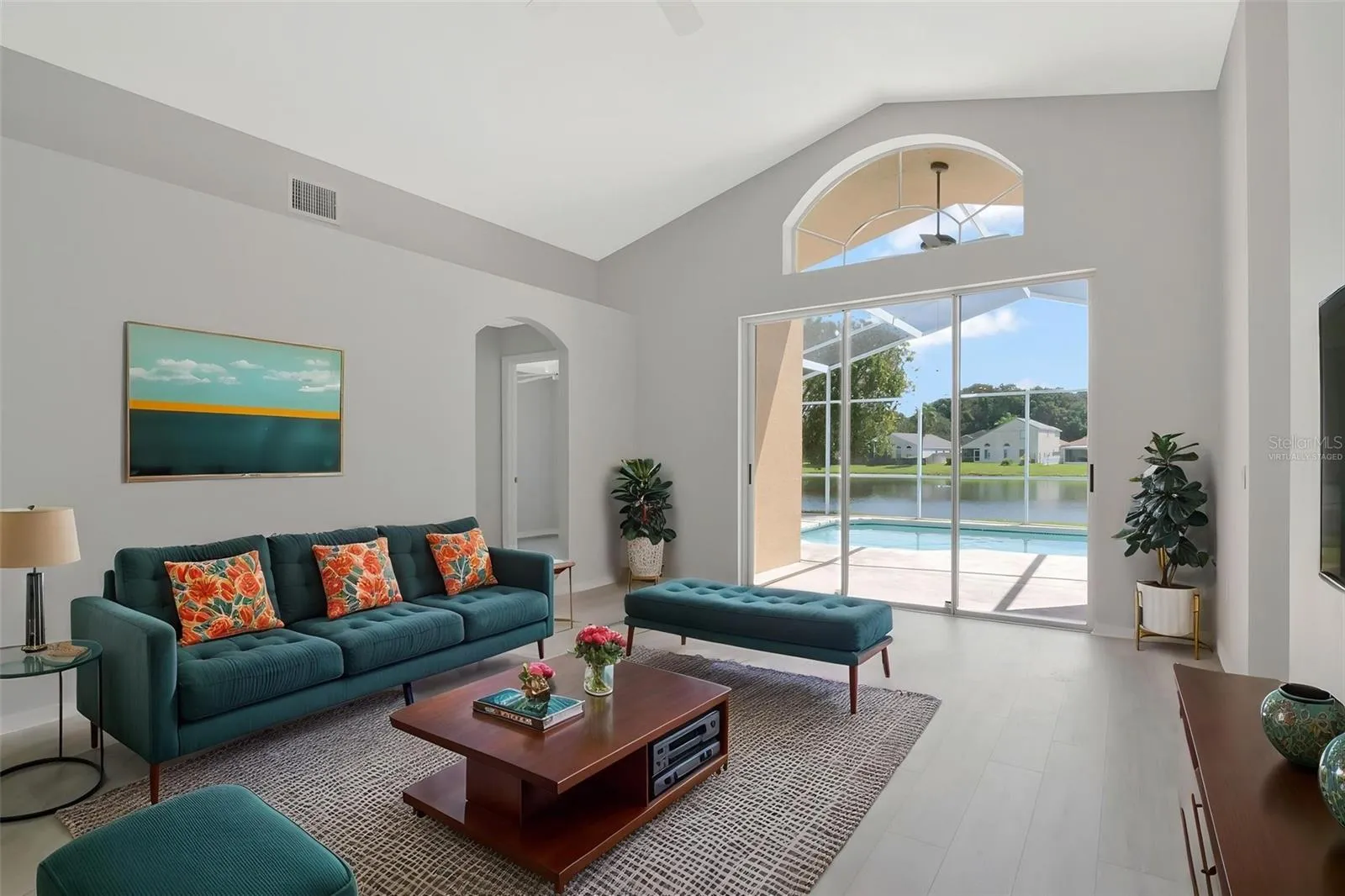 Florida/Great Room Virtually Staged