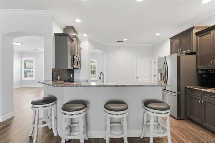 Great room open to kitchen area