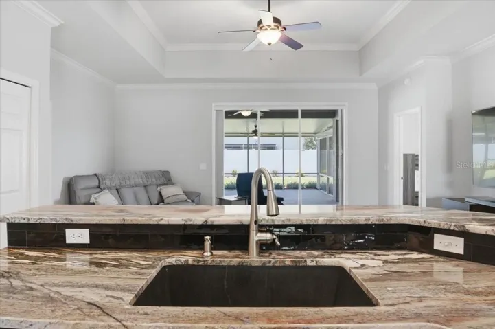 Beautiful new granite, tile backsplash, sink & faucet
