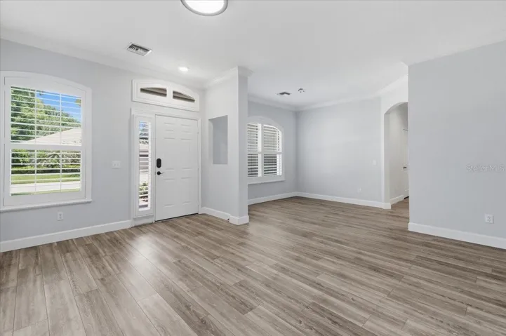 Formal living & dining areas