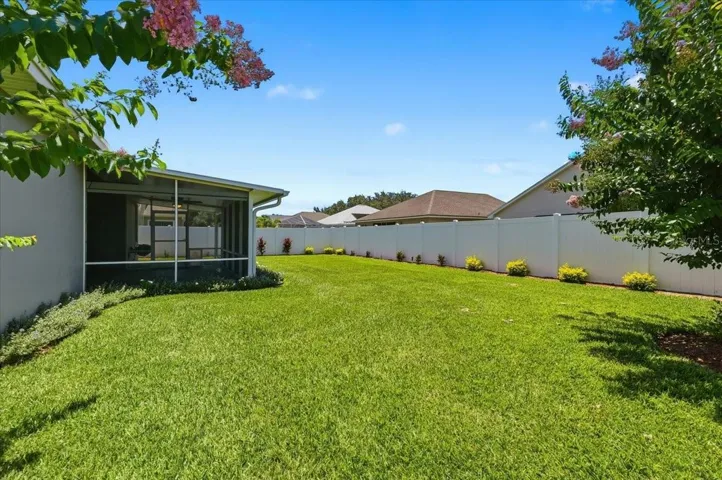 Fenced backyard