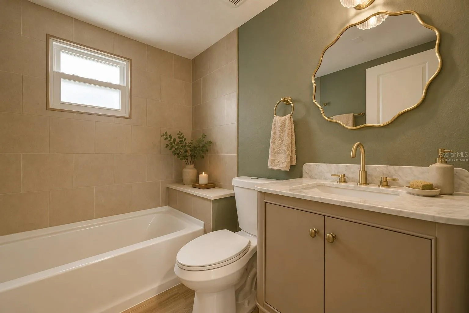 Virtually Staged, Guest Bathroom.