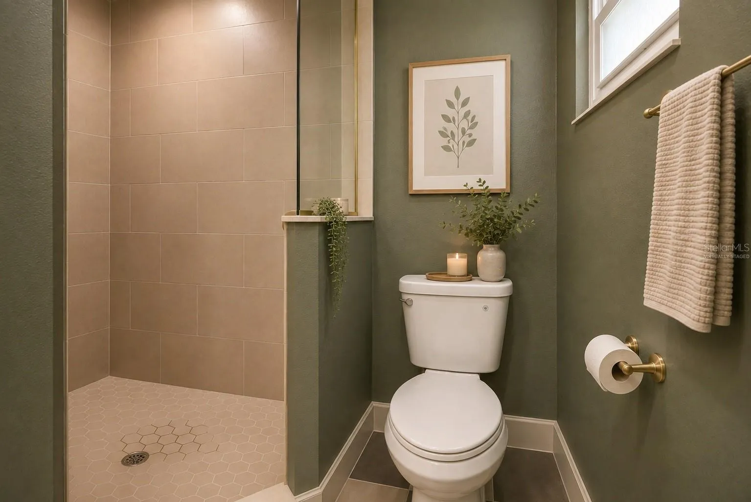 Virtually Staged, Primary Bathroom.