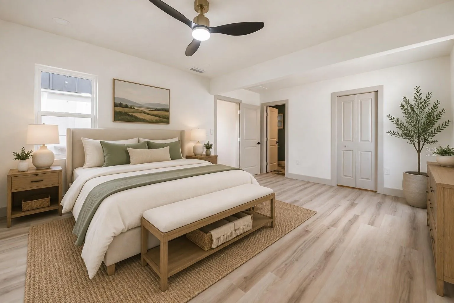 Virtually Staged, Primary Bedroom.