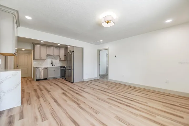 Great room and kitchen