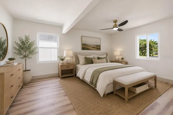 Virtually Staged, Primary Bedroom.