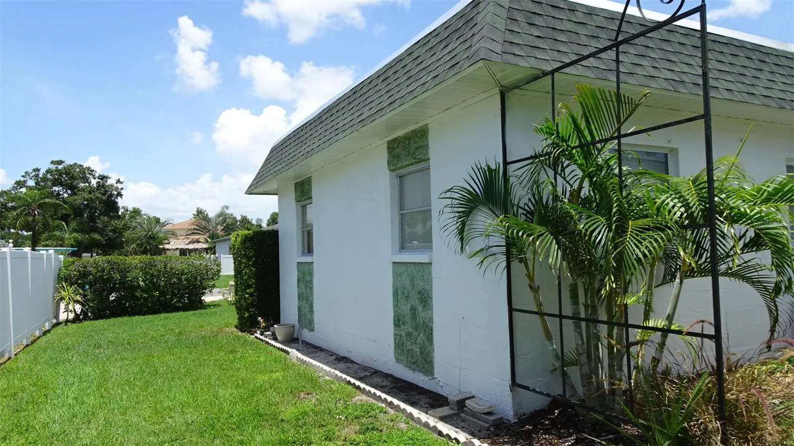 West side of yard, corner lot