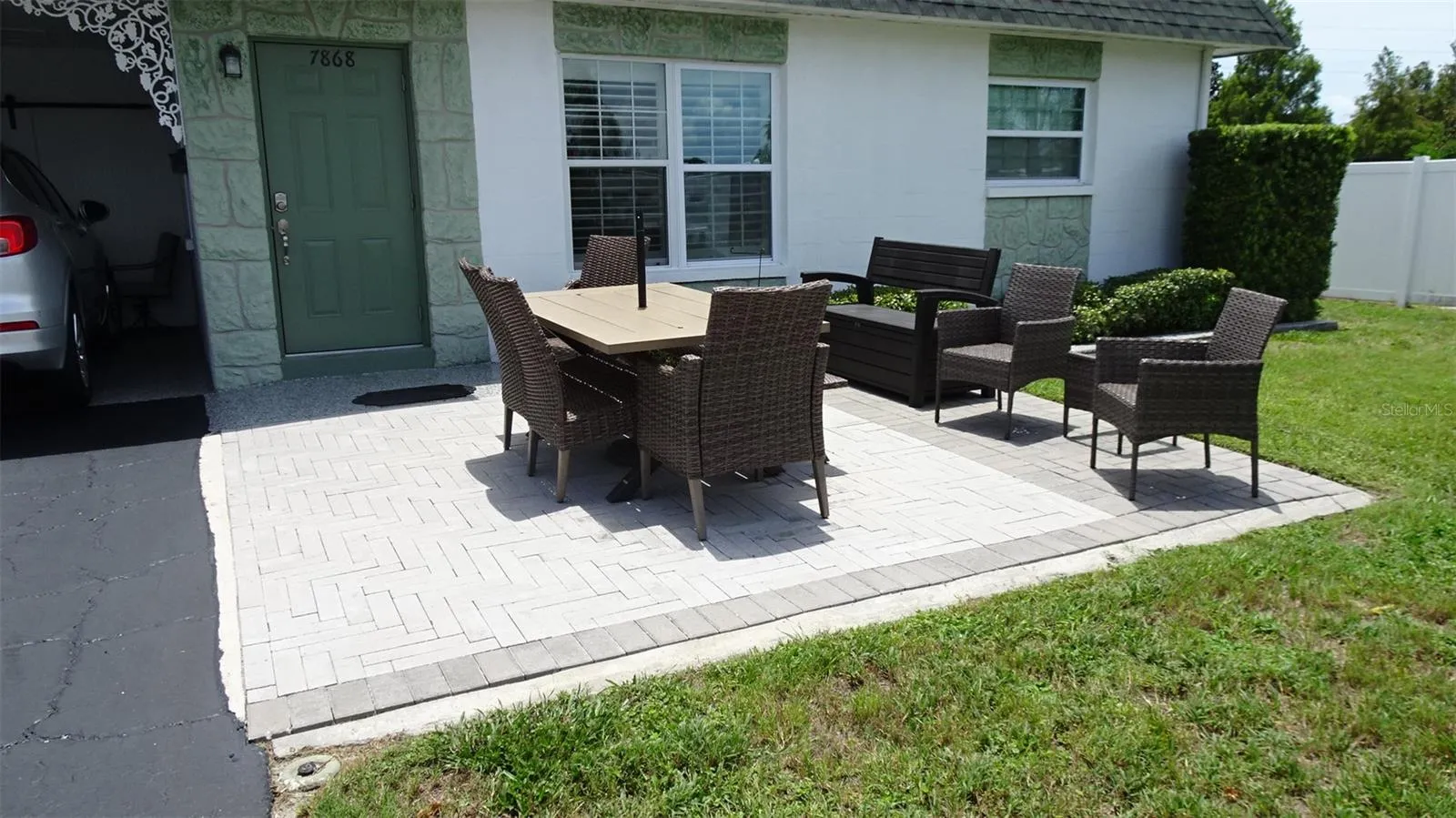 Private front yard patio.