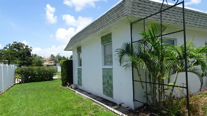 West side of yard, corner lot