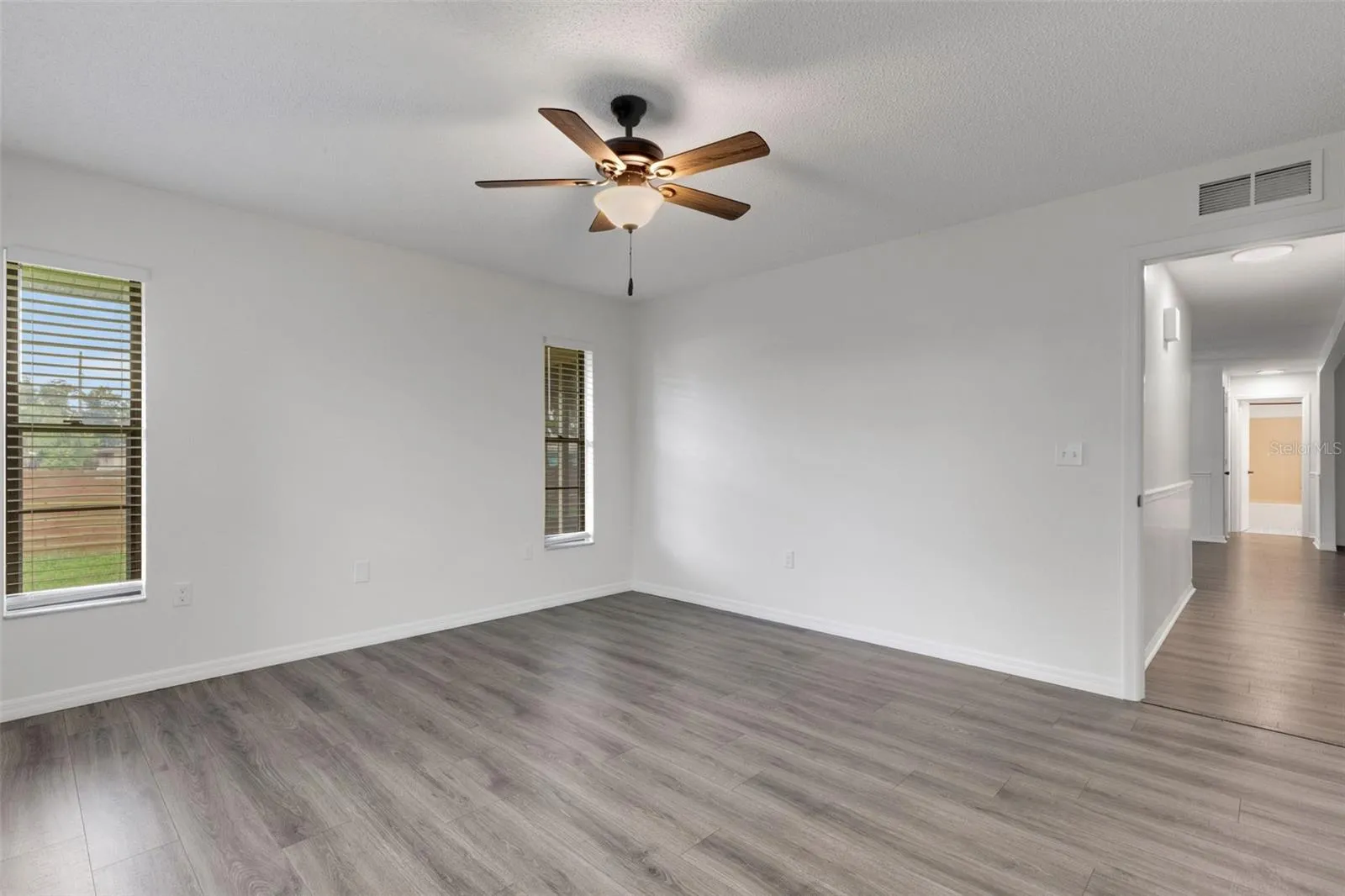 Split floor plan master bedroom.