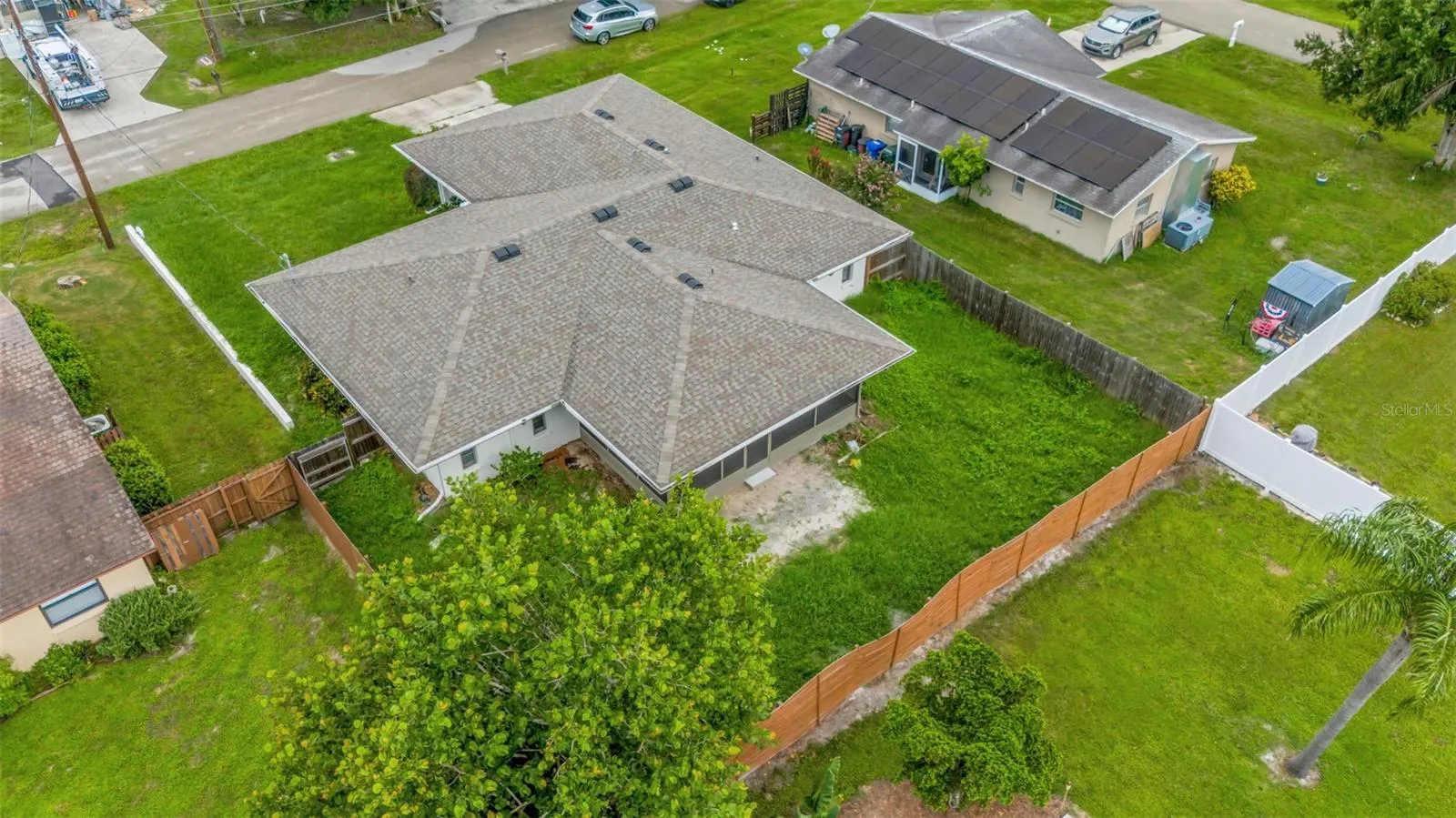 fully fenced in yard