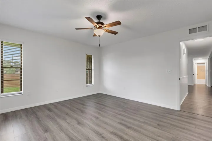 Split floor plan master bedroom.