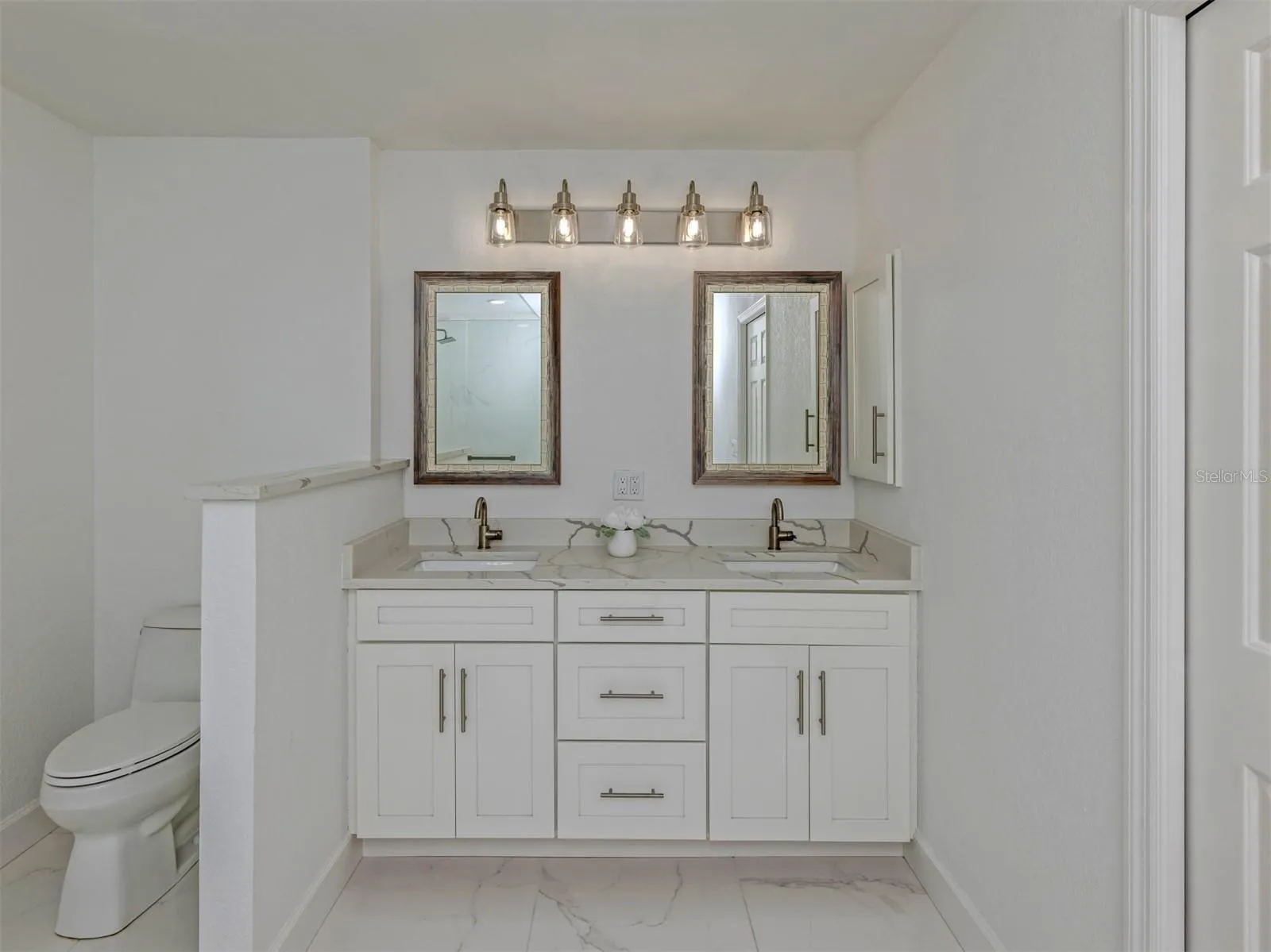 The primary bathroom provides the owners with a spa like experience