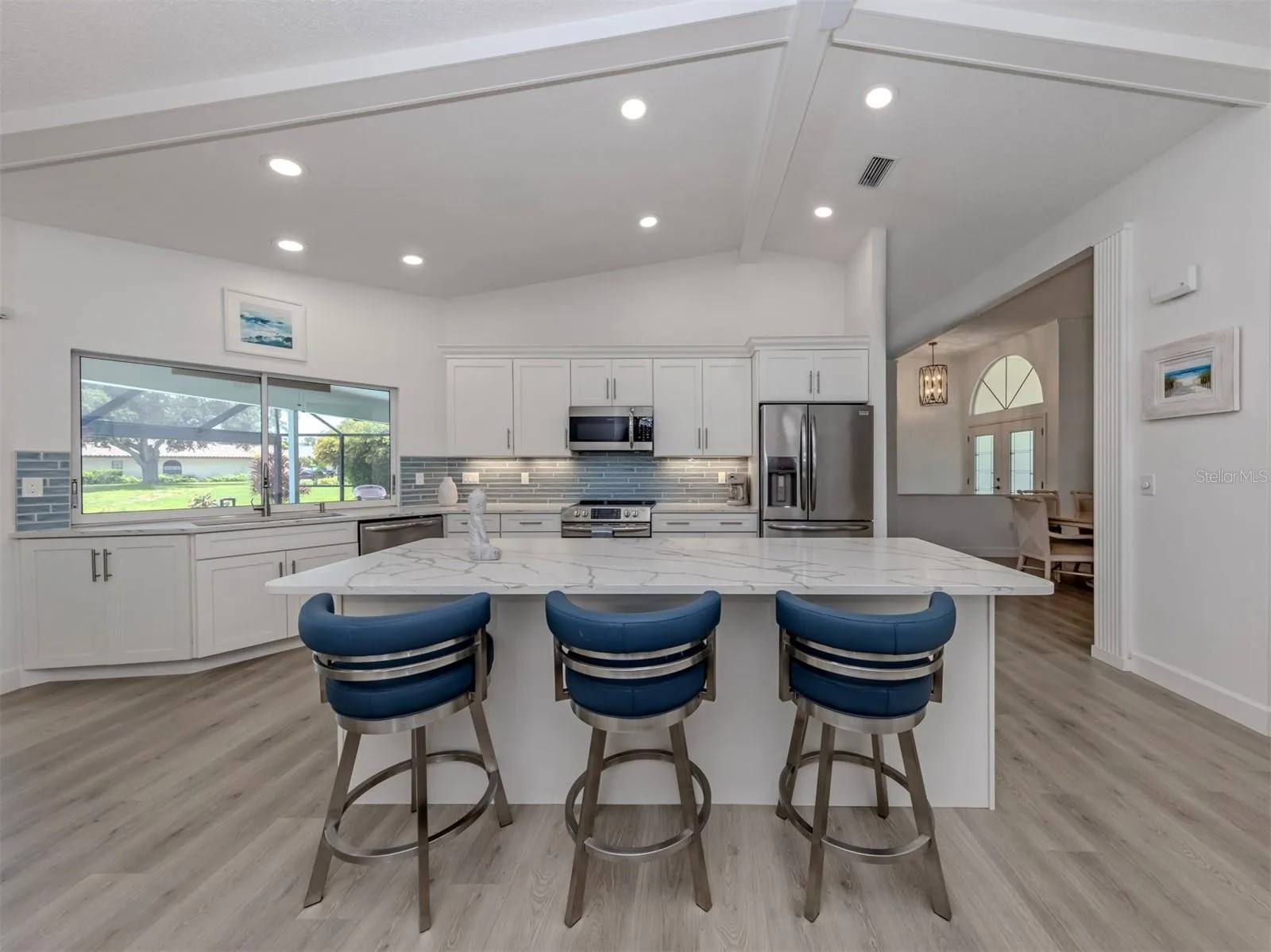 This large modern kitchen is the heart of this home