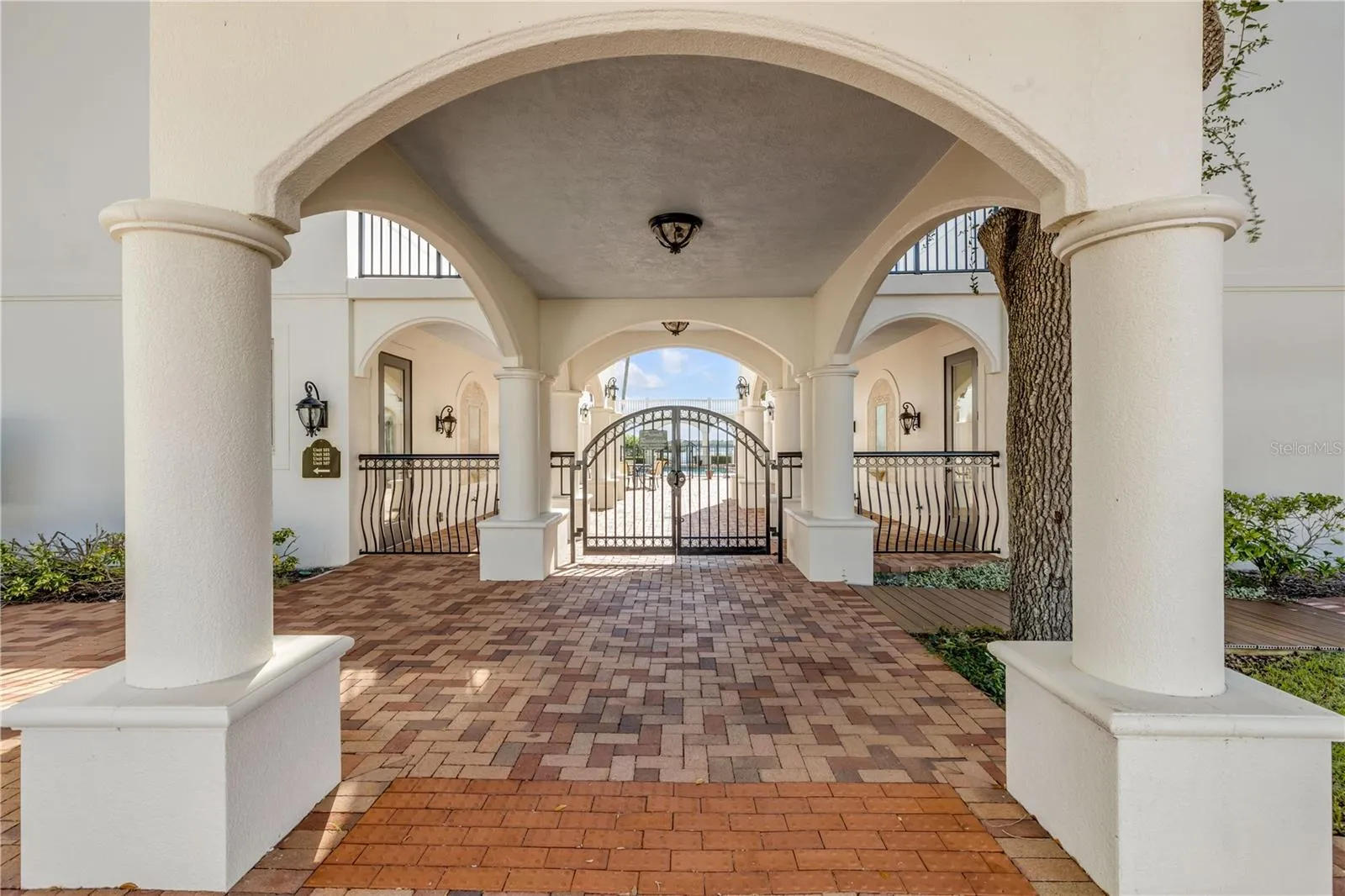 Gated entrance to Pool & Courtyard
